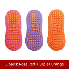 3 Pairs Anti-skid Yoga Socks Breathable Ankle Socks