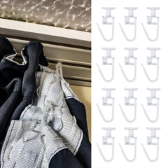 100pcs Pleated Hook 6mm Head Shower Curtain Rail Slider Bathroom Accessories