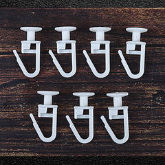 100pcs Pleated Hook 6mm Head Shower Curtain Rail Slider Bathroom Accessories