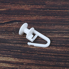 100pcs Pleated Hook 6mm Head Shower Curtain Rail Slider Bathroom Accessories