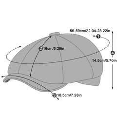 Adjustable Ear Protection Newsboy Cap for Men
