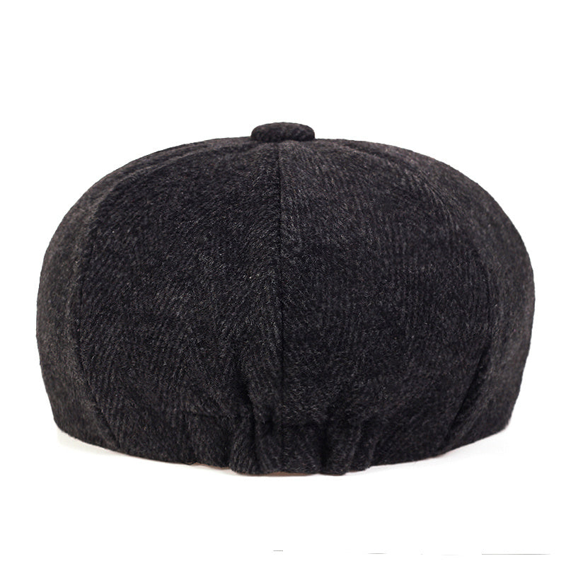 Adjustable Ear Protection Newsboy Cap for Men