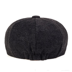 Adjustable Ear Protection Newsboy Cap for Men
