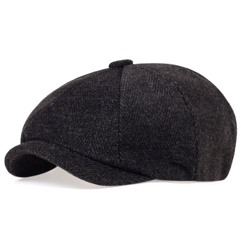 Adjustable Ear Protection Newsboy Cap for Men