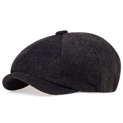Adjustable Ear Protection Newsboy Cap for Men