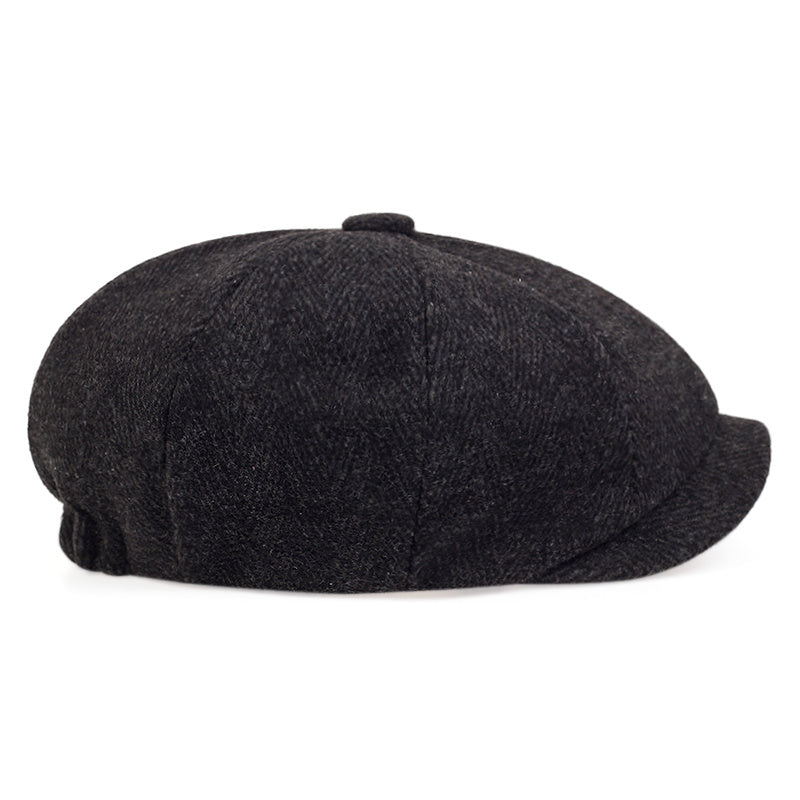 Adjustable Ear Protection Newsboy Cap for Men