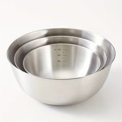 3pcs Stainless Steel Mixing Bowls for Kitchen Prep and Storage