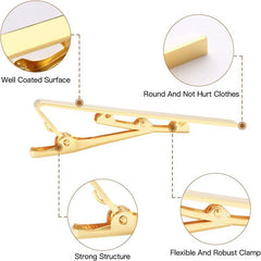 Casual Business Tie Clip Shirt Suit Collar Clip for Men