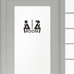Bathroom Toilet Signs Wall Stickers Adornment Door Stickers