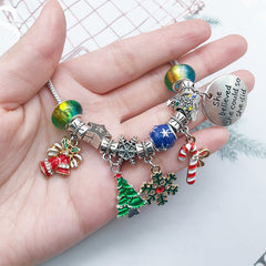 Girl's Christmas Bracelet DIY Large Hole Beaded Hand String
