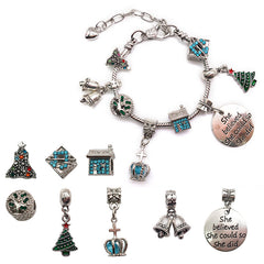 Girl's Christmas Bracelet DIY Large Hole Beaded Hand String