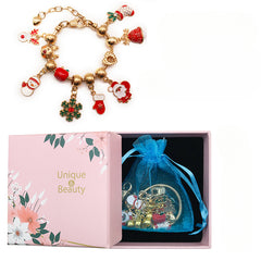 Girl's Christmas Bracelet DIY Large Hole Beaded Hand String