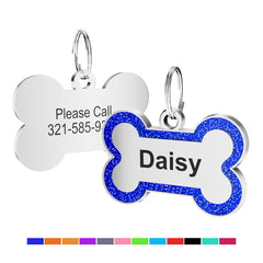 Custom Sparkling Dog Tags - Engraved Pet ID Tag