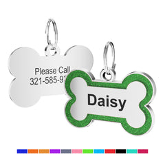 Custom Sparkling Dog Tags - Engraved Pet ID Tag