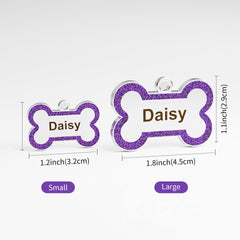 Custom Sparkling Dog Tags - Engraved Pet ID Tag