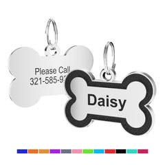 Custom Sparkling Dog Tags - Engraved Pet ID Tag