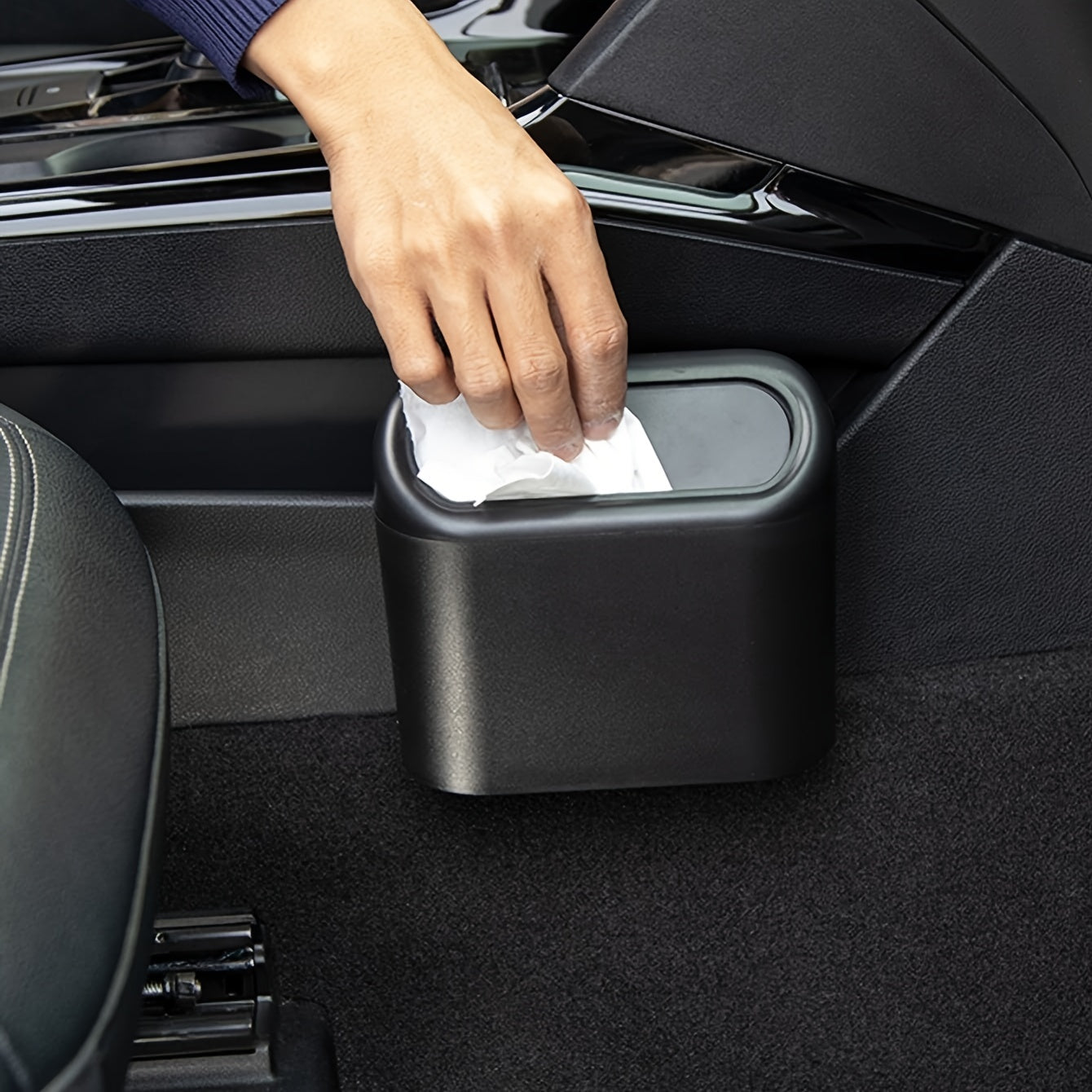 Car Trash Can Mini Storage Box for Car Office Kitchen Bedroom