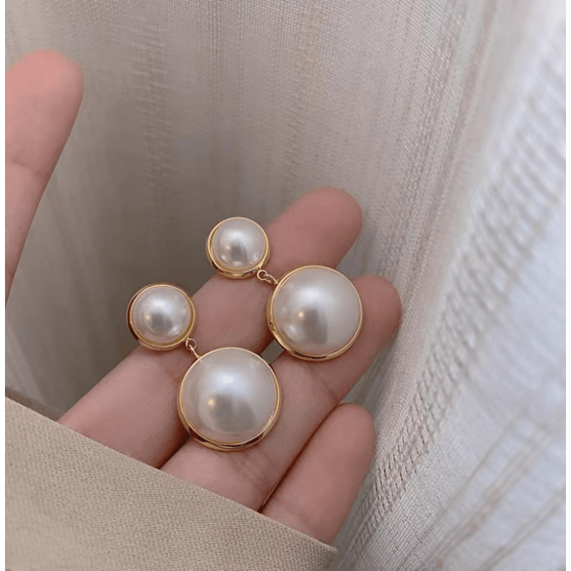 Sweet Baroque Pearl Earrings Court Style Elegant Earrings