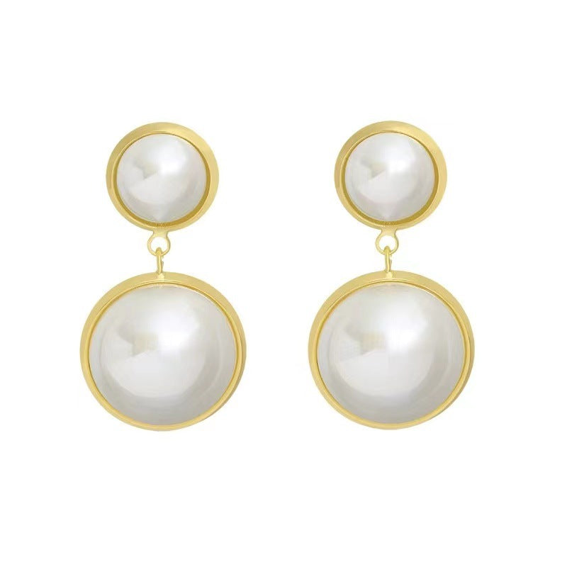 Sweet Baroque Pearl Earrings Court Style Elegant Earrings