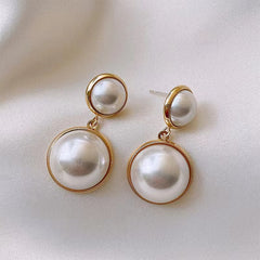 Sweet Baroque Pearl Earrings Court Style Elegant Earrings