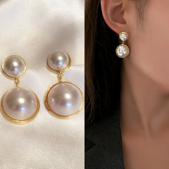 Sweet Baroque Pearl Earrings Court Style Elegant Earrings
