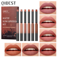 6pcs Velvet Matte Lipstick Set Long Lasting Non-fading Lip Makeup