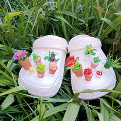 12pcs 3D Plant Shoe Charms for Clogs Garden Shoes Decoration
