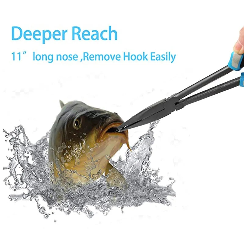 Outdoor Fishing Pliers Hook Remover Long Nose Fish Plier High Carbon Steel