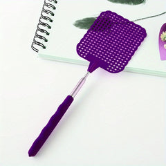 2pcs Telescopic Fly Swatters Durable Plastic Non Slip Handle Indoor Outdoor