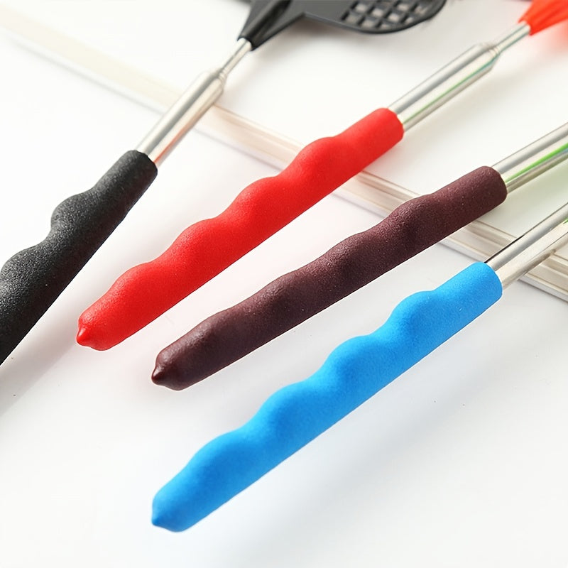 2pcs Telescopic Fly Swatters Durable Plastic Non Slip Handle Indoor Outdoor