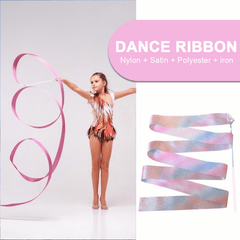 Ballet Streamer Dance Ribbon Twirling Rod Rainbow Stick