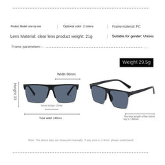 Men's Square Frame Sunglasses UV Protection