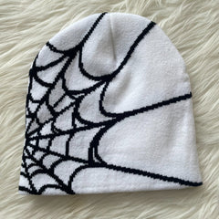 Fashionable Spider Knitted Hat with Web Pattern