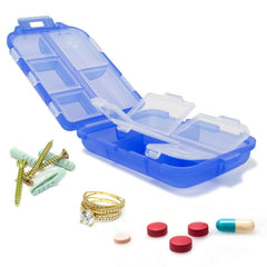 2pcs Weekly Pill Organizer Pocket Dispenser