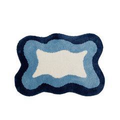 Soft Fluffy Bathroom Rug Non Slip Absorbent Washable Shag Abstract Bath Mat