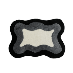 Soft Fluffy Bathroom Rug Non Slip Absorbent Washable Shag Abstract Bath Mat