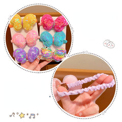 Sequin Butterfly Hair Tie Ponytail Bands for Girls
