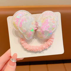 Sequin Butterfly Hair Tie Ponytail Bands for Girls
