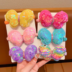 Sequin Butterfly Hair Tie Ponytail Bands for Girls