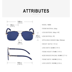 Vintage Square Polarized Sunglasses UV Protection