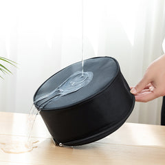 Telescopic Fan Storage Bag Waterproof Portable Case Double Zipper Mesh Pocket