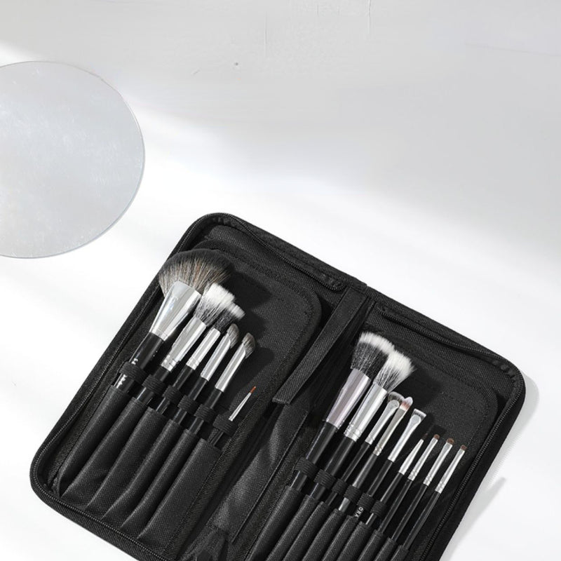 Makeup Brush Holder Case 15pcs Brushes Organizer