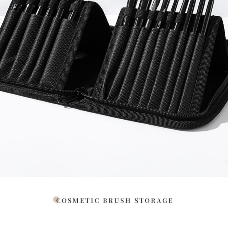 Makeup Brush Holder Case 15pcs Brushes Organizer