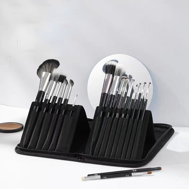 Makeup Brush Holder Case 15pcs Brushes Organizer