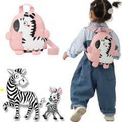 Zebra Pattern Toddler Backpack Leash Anti-lost Cartoon Animal Design