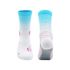 Summer Sweat Absorbing Mid Calf Socks for Running Cycling
