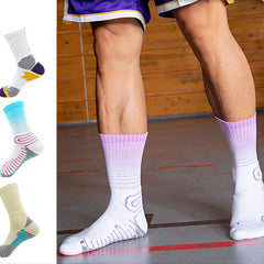Summer Sweat Absorbing Mid Calf Socks for Running Cycling