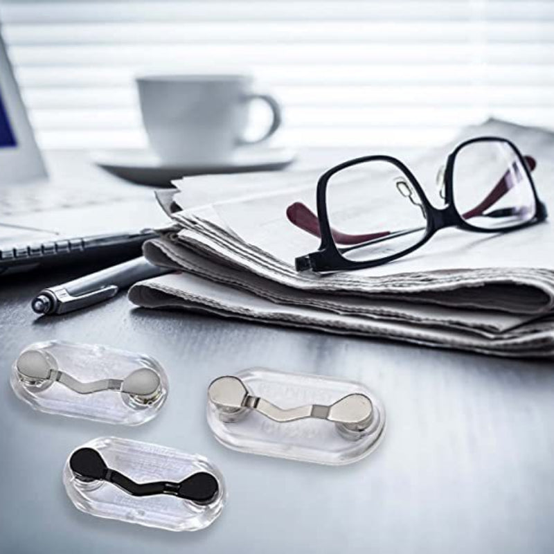 Men's Magnetic Eyeglass Holder Pin Brooch Clothes Clip