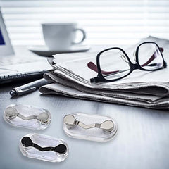 Men's Magnetic Eyeglass Holder Pin Brooch Clothes Clip