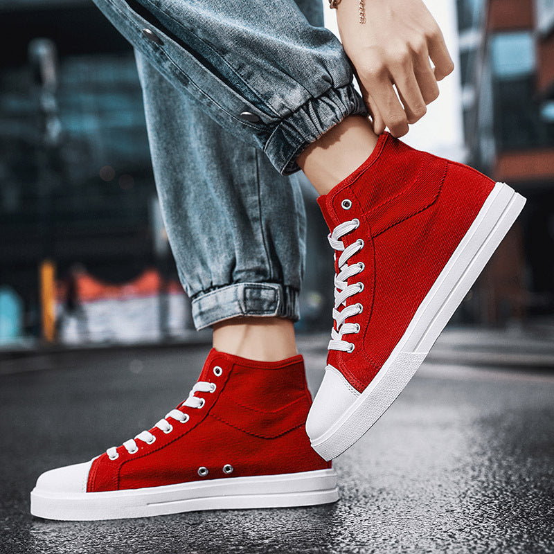 Women's High Skateboard Shoes Lightweight Canvas Shoes
